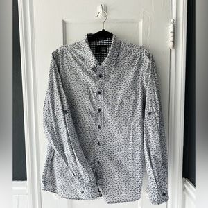 Eighth Avenue Large Long Sleeve Floral Button Down